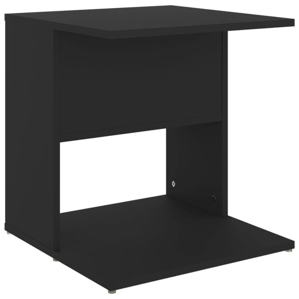 Vidaxl Príručný stolík čierny 45x45x48 cm drevotrieska